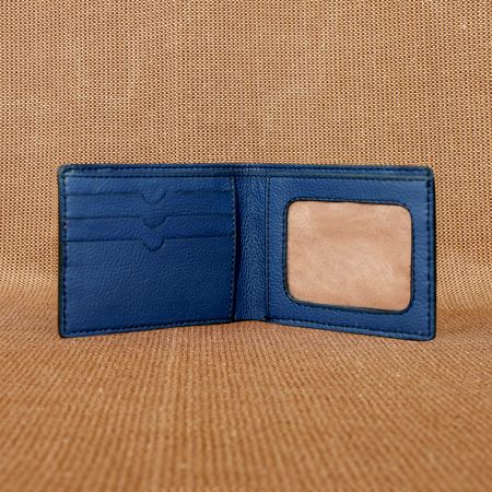 Handmade Navy Wallet Leather Refined Artistic Unique